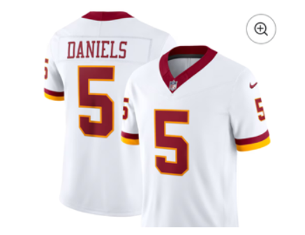 Men 2026 Washington Commanders #5 Daniels White Nike Limited NFL Jersey 0416001->washington commanders->NFL Jersey